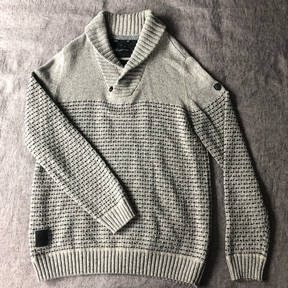 Point Zero Shawl Collar Sweater - Picture 1 of 4